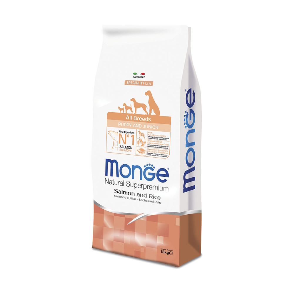 Monge Puppy All Breeds Crocchette per Cuccioli Gusto Salmone | Zeus Pet Shop