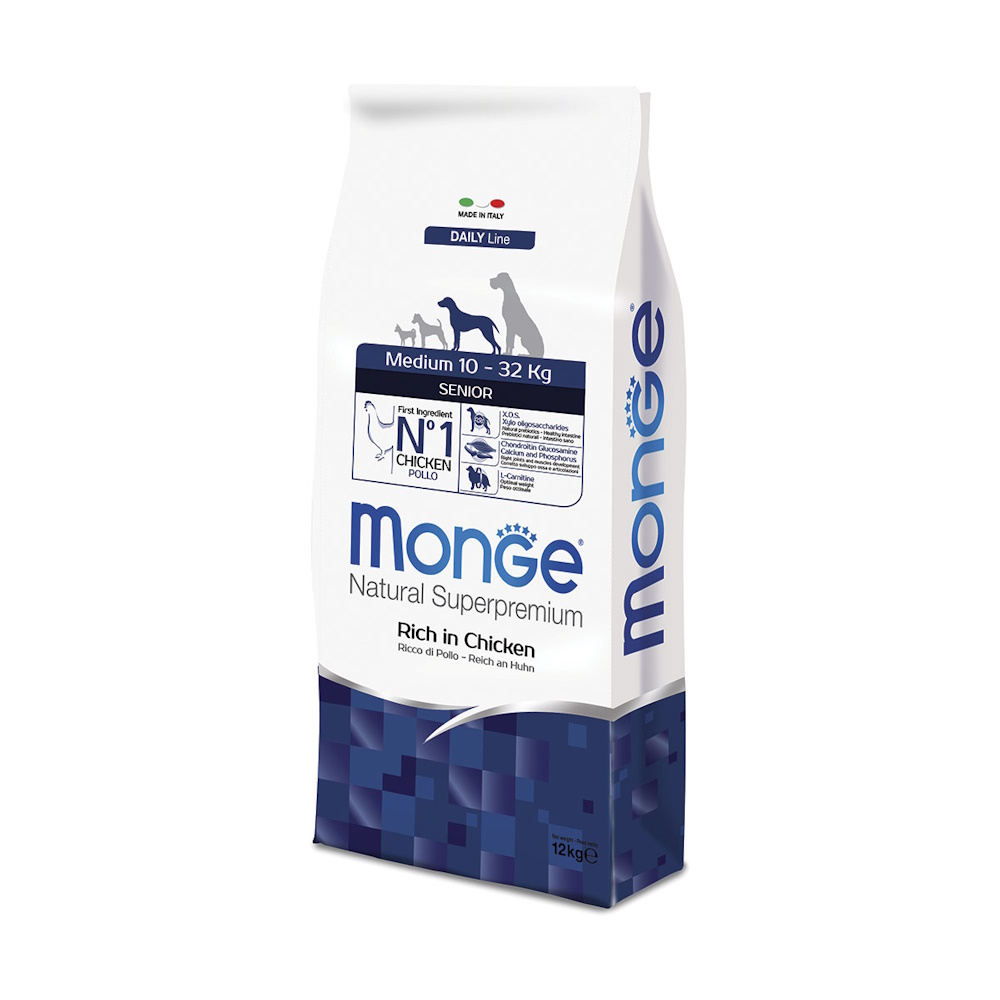 Monge Medium Senior Crocchette per Cane Anziano Gusto Pollo | Zeus Pet Shop