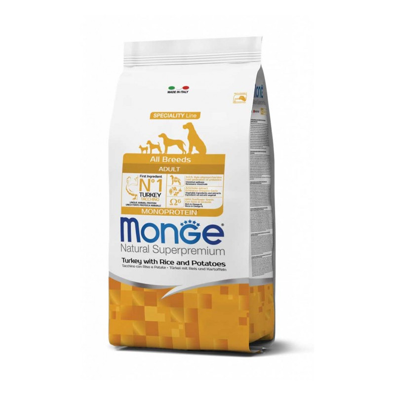 Monge Crocchette Cane Adulto Gusto Tacchino con Riso e Patate | Zeus Pet Shop