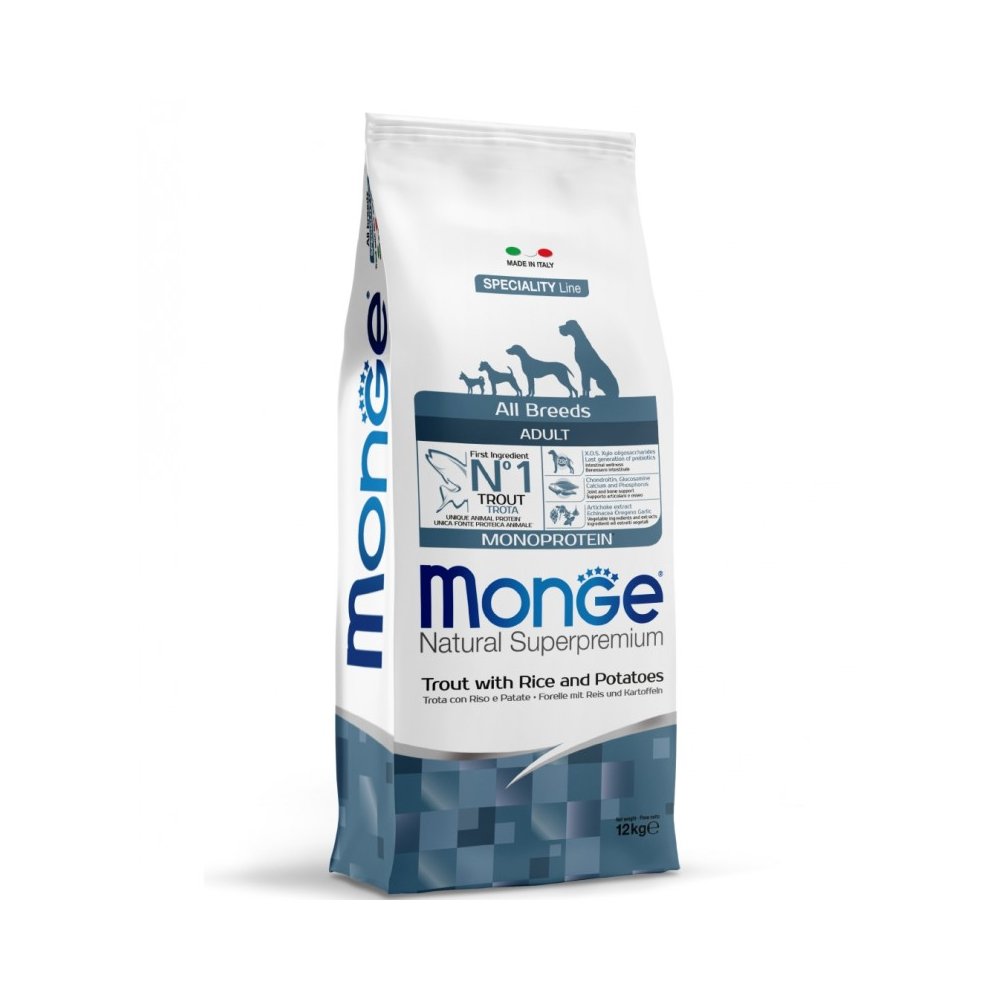 Monge Crocchette per Cane Adulto Gusto Trota | Zeus Pet Shop