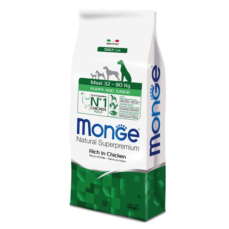 Monge Maxi Puppy & Junior Crocchette per Cuccioli Gusto Pollo | Zeus Pet Shop