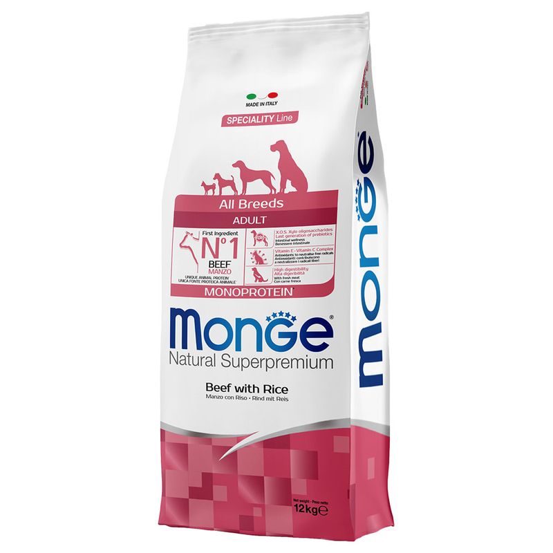 Monge Crocchette per Cane Adulto Gusto Manzo con Riso | Zeus Pet Shop