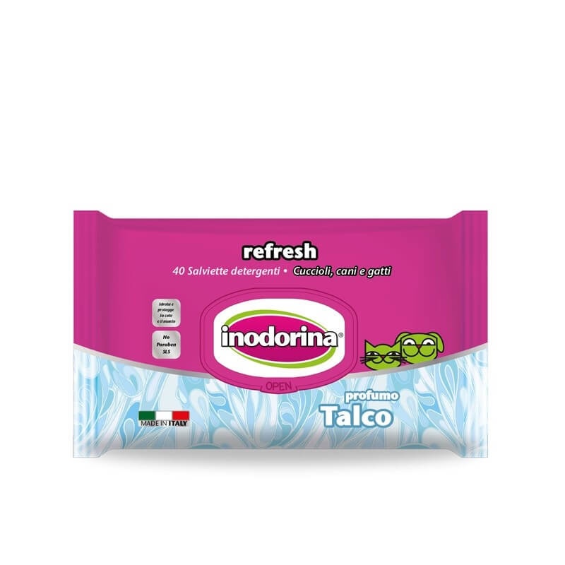 Inodorina Refresh Salviette Talco per Cani e Gatti | Zeus Pet Shop