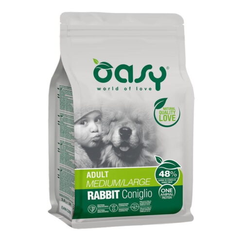 Oasy Adult Medium/Large Crocchette Cane Adulto Gusto Coniglio | Zeus Pet Shop