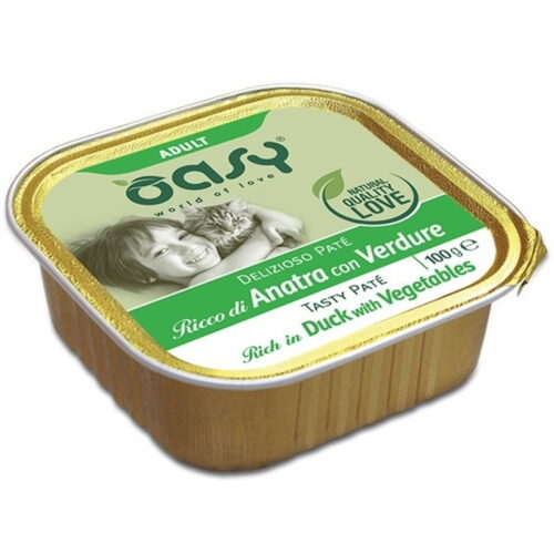 Oasy Delizioso Patè per Gatti Gusto Anatra con Verdure 100 gr | Zeus Pet Shop