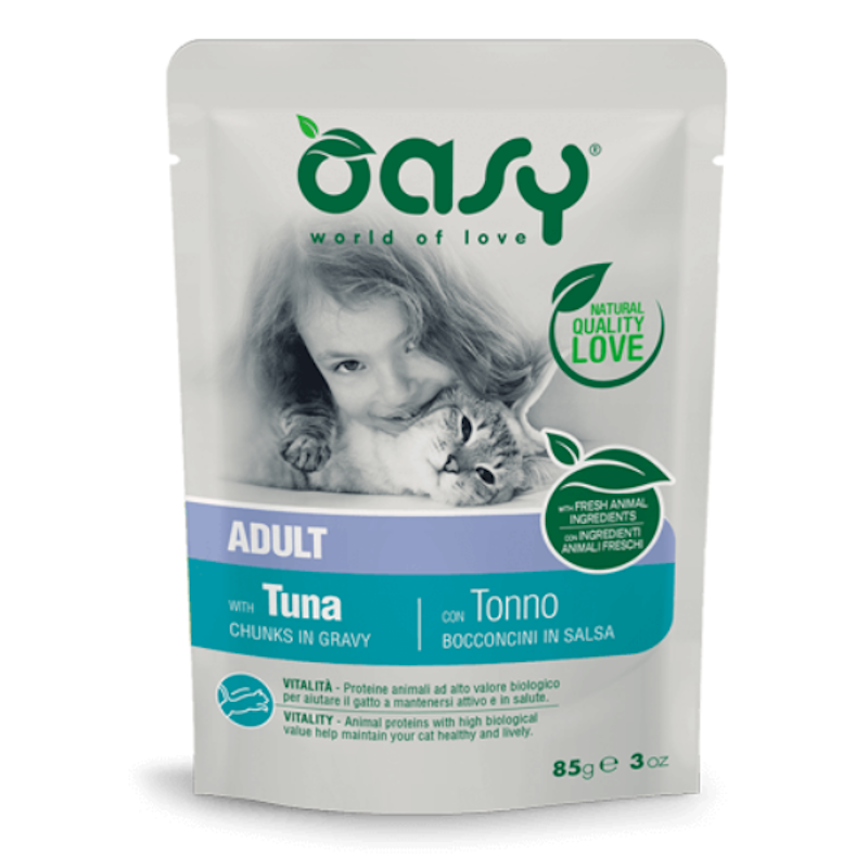 Oasy Cat Bocconcini in salsa per Gatto Gusto Tonno 85 gr | Zeus Pet Shop