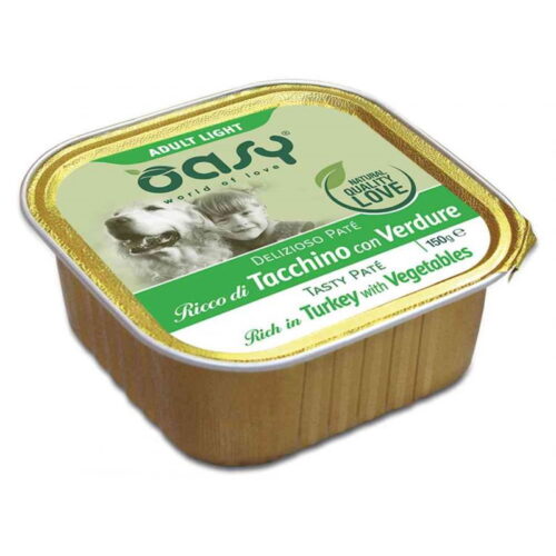 Oasy Dog Light Patè per Cane Tacchino con Verdure | Zeus Pet Shop