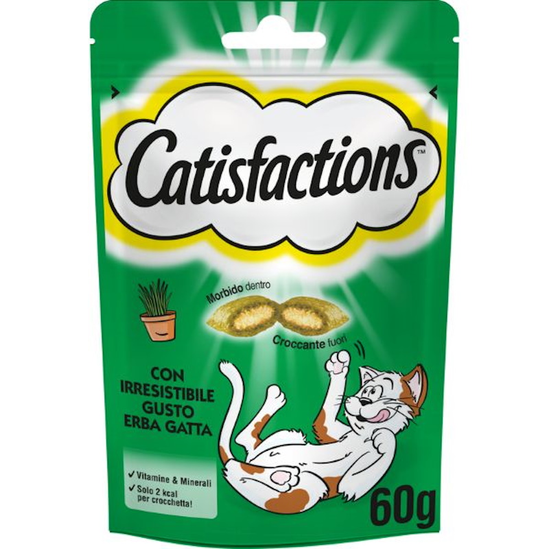 Catisfactions Snack per Gatto Gusto Erba Gatta | Zeus Pet Shop