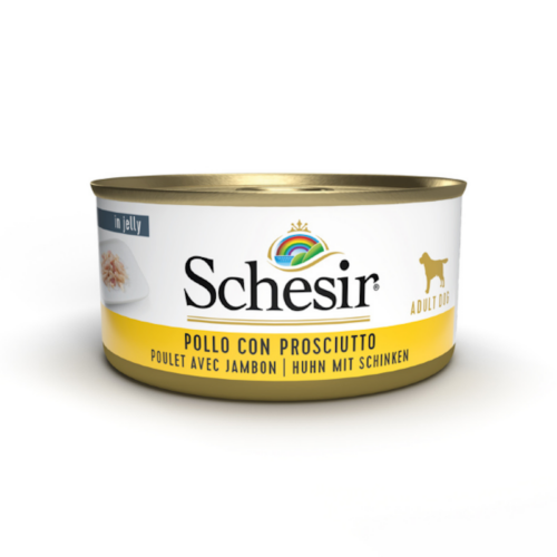 Schesir Filetti di Pollo e Prosciutto in Gelatina per Cane Adulto 150 gr | Zeus Pet Shop