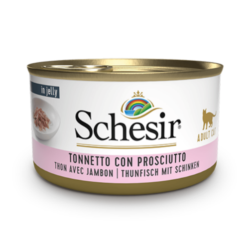 Schesir Cat Adult Filetti in Jelly Gusto Tonnetto con Prosciutto 85 gr | Zeus Pet Shop