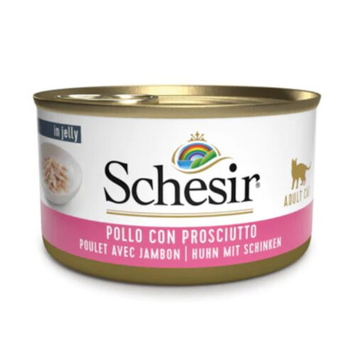 Schesir Cat Adult Filetti in Jelly Gusto Pollo con Prosciutto 85 gr | Zeus Pet Shop