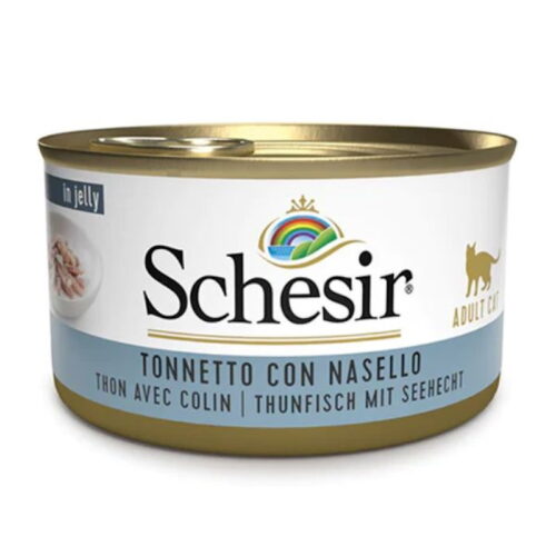 Schesir Cat Adult Filetti in Jelly Gusto Tonnetto con Nasello 85 gr | Zeus Pet Shop