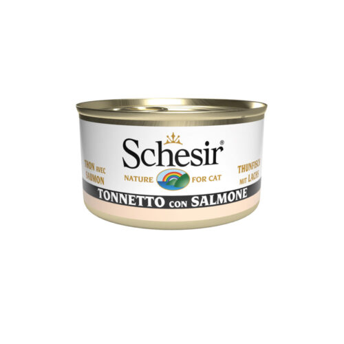 Schesir Cat Adult Filetti in Jelly Gusto Tonnetto con Salmone 85 gr | Zeus Pet Shop