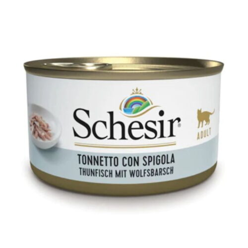 Schesir Cat Adult Filetti in Jelly Gusto Tonnetto con Spigola 85 gr | Zeus Pet Shop