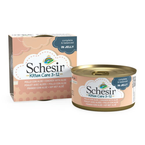 Schesir Kitten Filetti in Jelly per Gattino Gusto Pollo e Aloe 85 gr | Zeus Pet Shop