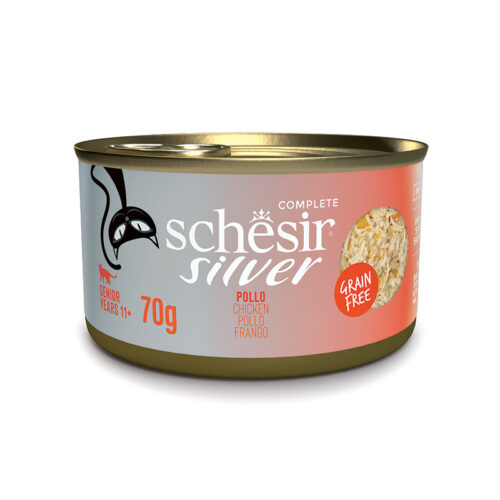 Schesir Silver Filetti in Brodo Gatto Anziano Pollo 70 gr | Zeus Pet Shop