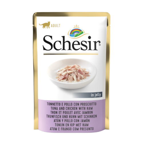 Schesir Cat Adult Tonnetto e Pollo con Prosciutto in Jelly 85 gr | Zeus Pet Shop