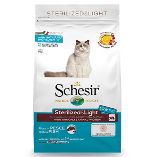 Schesir Crocchette per Gatto Sterilizzato Gusto Pesce | Zeus Pet Shop