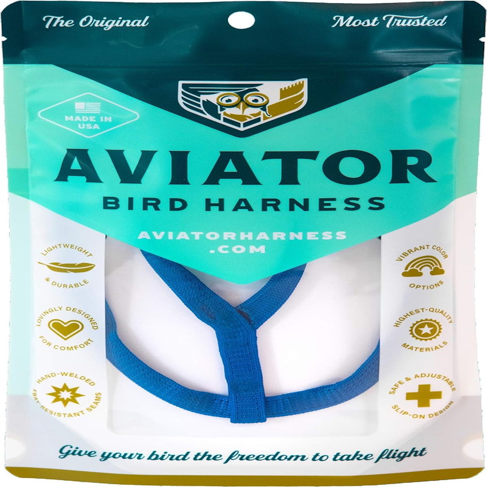 Aviator Pettorina Imbracatura per Pappagalli Blu | Zeus Pet Shop
