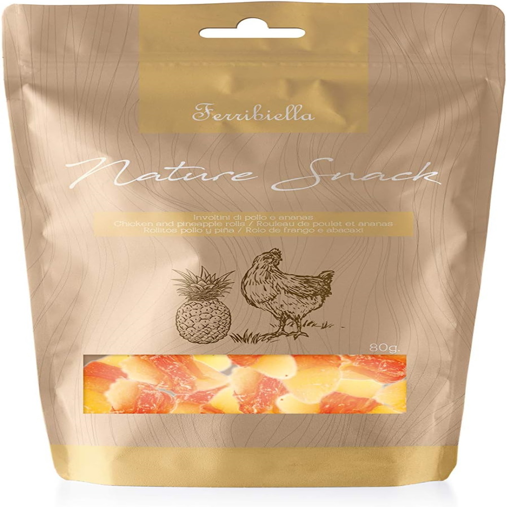 Ferribiella Nature Snack Cane Involtini Pollo e Ananas 80 gr | Zeus Pet Shop