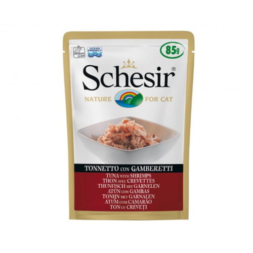 Schesir Cat Adult Tonnetto con Gamberetti in Jelly 85 gr | Zeus Pet Shop