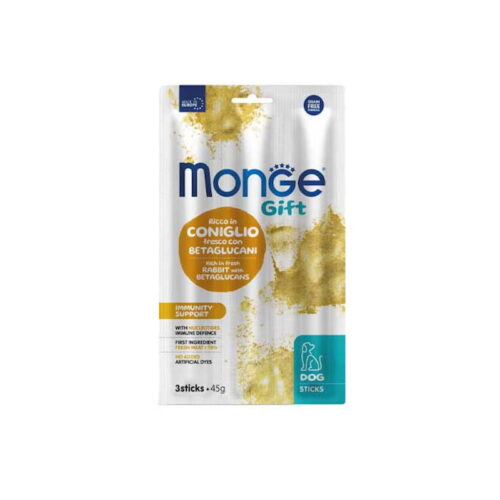Monge Gift Snack Stick Cane Immunity Support Coniglio e Betaglucani 45 gr | Zeus Pet Shop