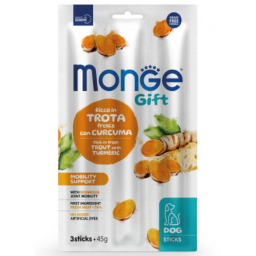 Monge Gift Snack Stick Cane Mobility Support Trota e Curcuma 45 gr | Zeus Pet Shop