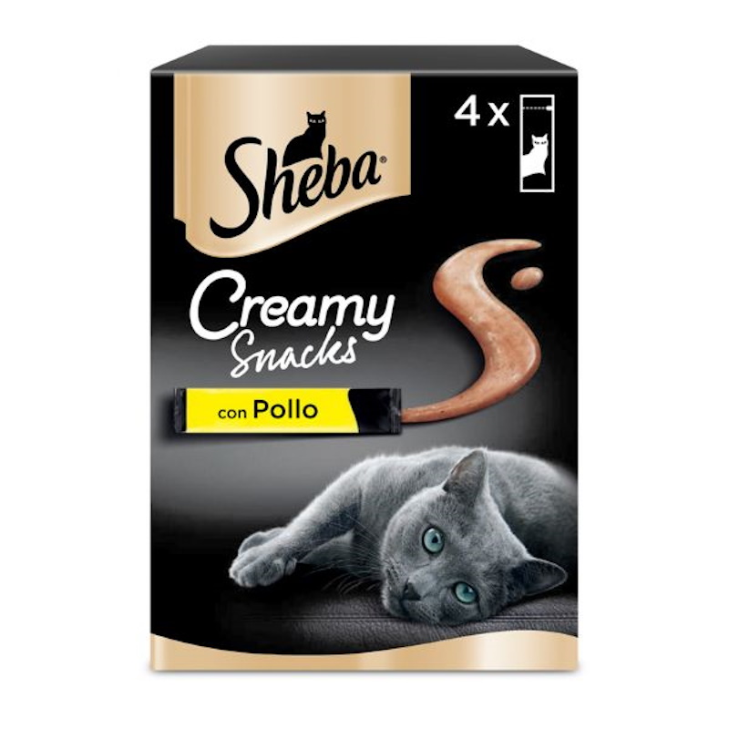 Sheba Creamy Snacks per Gatto Gusto Pollo Multipack 4x12 gr | Zeus Pet Shop