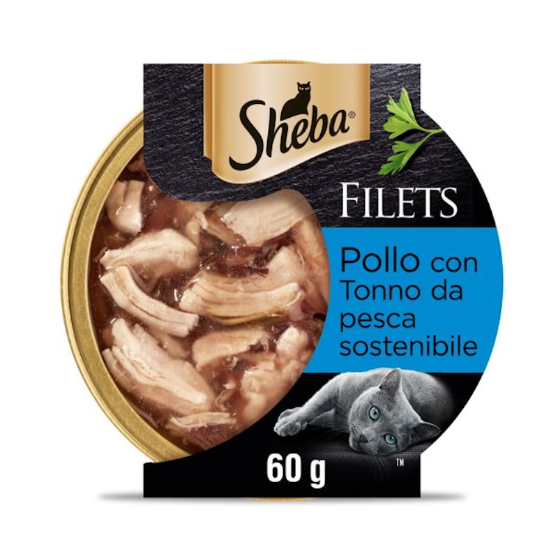 Sheba Filets in Salsa Umido per Gatto Gusto Pollo con Tonno 60 gr | Zeus Pet Shop