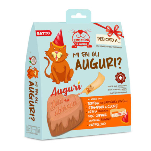 Kit Torta per Gatto Tortina Patè con Salmone e Mirtilli | Zeus Pet Shop