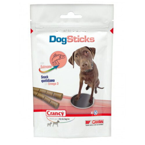 Giuntini Snack per Cani di tutte le Taglie Crancy Dog Sticks con salmone 90 gr | Zeus Pet Shop