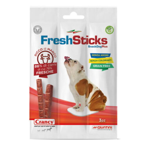 Giuntini Snack per Cani di tutte le Taglie Crancy Fresh Sticks Manzo 30 gr | Zeus Pet Shop