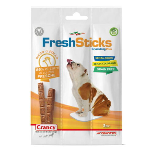 Giuntini Snack per Cani di tutte le Taglie Crancy Fresh Sticks Pollo 30 gr | Zeus Pet Shop