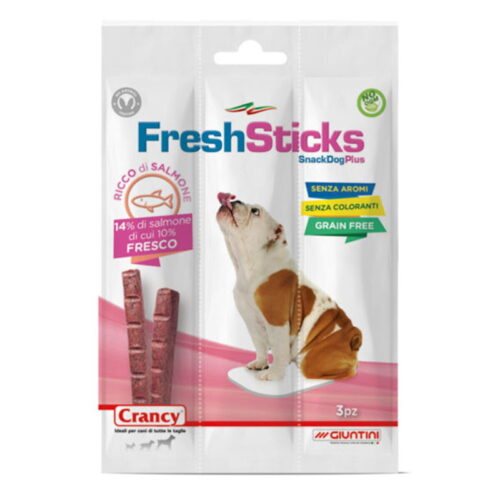 Giuntini Snack per Cani di tutte le Taglie Crancy Fresh Sticks Salmone 30 gr | Zeus Pet Shop