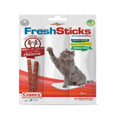 Giuntini Snack per Gatti Crancy Fresh Sticks Vitello 15 gr | Zeus Pet Shop